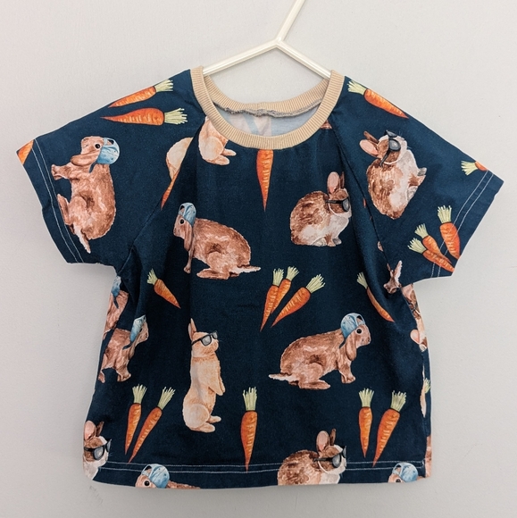 Custom Made Boys Bunny Easter Sunglasses Carrot Preppy Shirt 3 - Picture 1 of 5